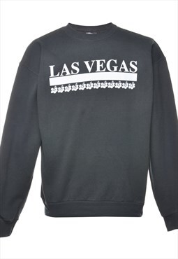 Vintage Las Vegas Printed Sweatshirt - M