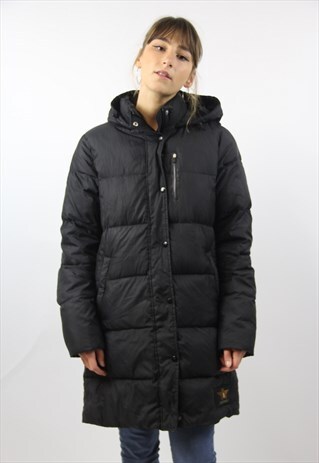 VINTAGE NIKE LONG BLACK PUFFER JACKET