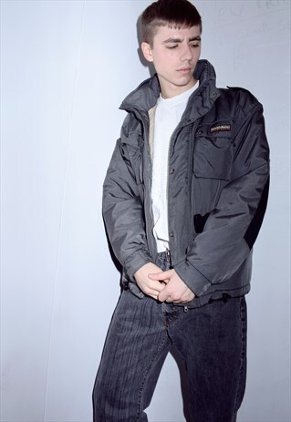 RARE VINTAGE NAPAPIJRI GREEN/GREY ZIPPED JACKET