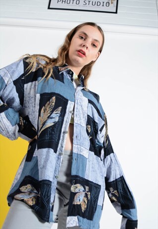 VINTAGE ABSTRACT PATTERN FESTIVAL SHIRT