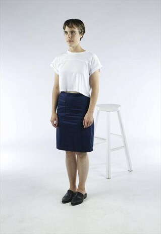 MINI NAVY SKIRT / STRUCTURAL PENCIL SKIRT