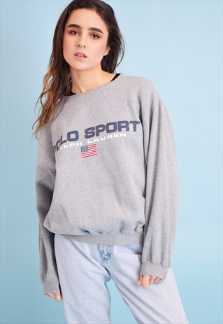 90'S RETRO POLO SPORT OVERSIZED SWEATSHIRT JUMPER