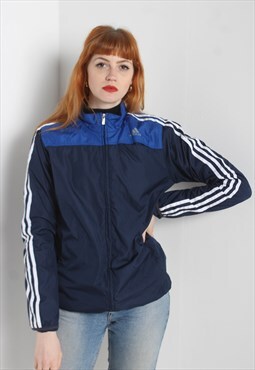 Vintage Adidas Womens Shell Tracksuit Jacket - Blue