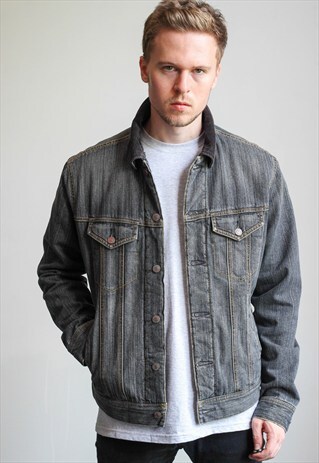 VINTAGE DENIM SHERPA JACKET