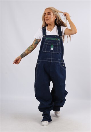 VINTAGE USA LIBERTY DENIM DUNGAREES LONG LEG TALL 2XL (51B)
