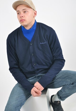 VINTAGE PIERRE CARDIN CARDIGAN IN BLUE