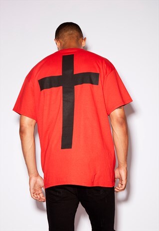 CROSS RED OVERSIZED TEE