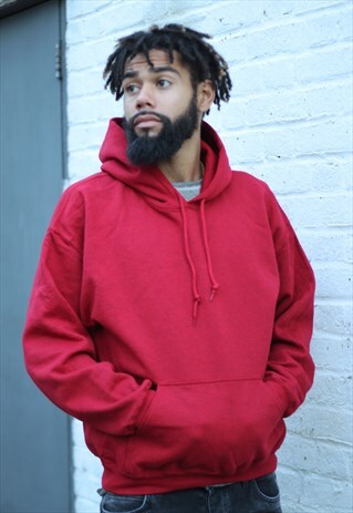 RETRO FIT HEATHER RED HOODIE