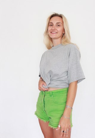 VINTAGE 90S LEVI'S LOGO T-SHIRT PLAIN GREY