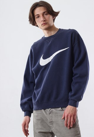 90'S VINTAGE MENS NIKE BIG LOGO SWOOSH SWEATSHIRT CREW NECK