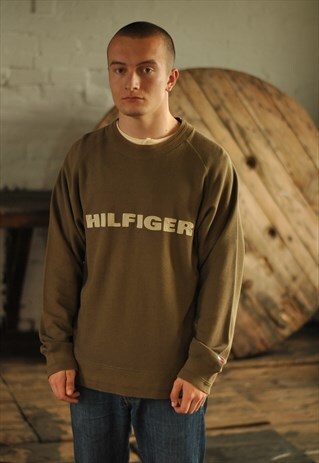 VINTAGE TOMMY HILFIGER SPELL OUT SWEATER
