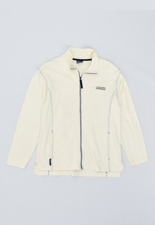 VINTAGE 90'S ASICS TRACKSUIT TOP JACKET OFF WHITE