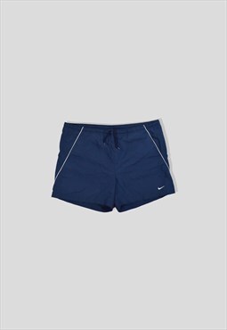 Vintage 00s Nike Embroidered Logo Shorts in Navy Blue