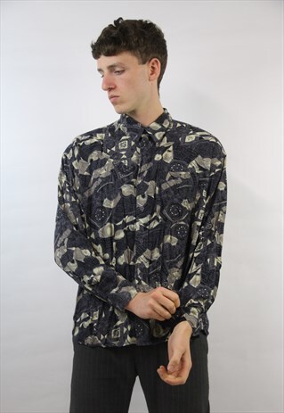 VINTAGE 90'S ABSTRACT PATTERNED SHIRT