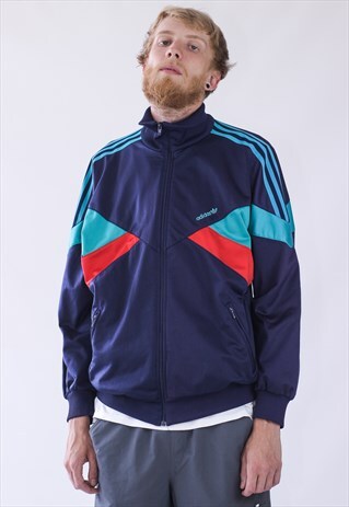 90S VINTAGE MENS ADIDAS TEAM TRACK TOP LOGO JACKET