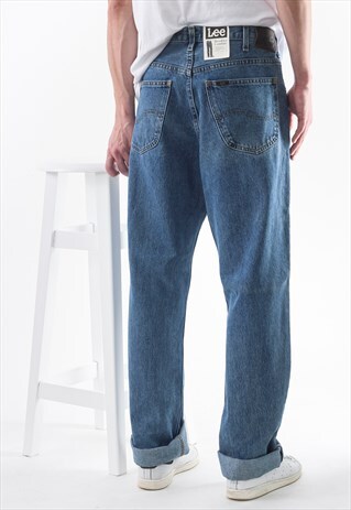 VINTAGE LEE DENIM PANTS TROUSERS 90S BLUE