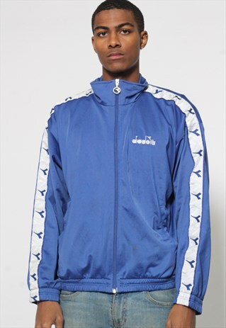 VINTAGE DIADORA TAPE LOGO TRACK JACKET