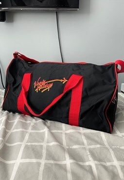 Vintage virgin holidays black & red duffle bag 