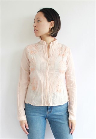 ORANGE SORBET COTTON TOP BLOUSE