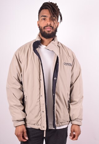 RALPH LAUREN CHAPS MENS VINTAGE JACKET MEDIUM BEIGE 90S