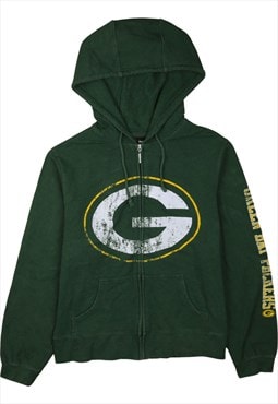 Vintage 90's Reebok Hoodie Green Bay Packers Full Zip Up