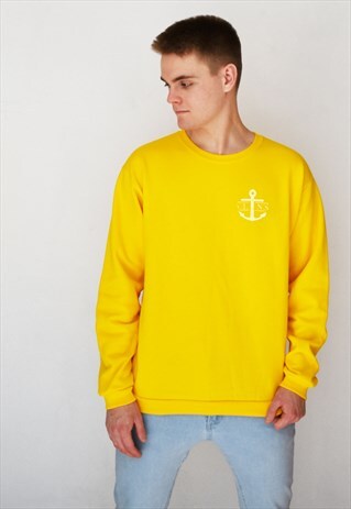 YELLOW V.L.N.S ANCHOR (WHITE) SWEATSHIRT