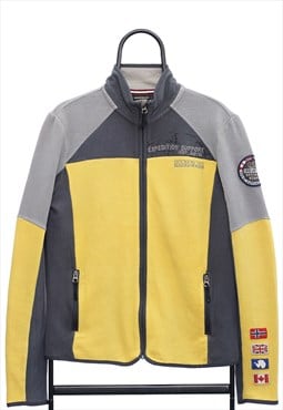 Vintage Napapijri Yellow Full Zip Fleece Mens