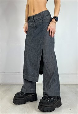 Vintage Y2k Cop Copine Skirt Trousers Archival Cyber Grunge 