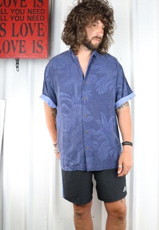 VINTAGE CRAZY PATTERN OVERSIZED SHORT SLEEVED SHIRT
