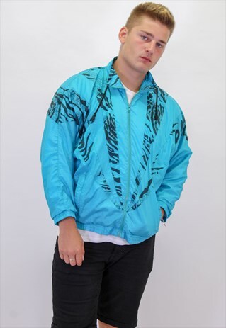 VINTAGE FESTIVAL PATTERN SHELL JACKET