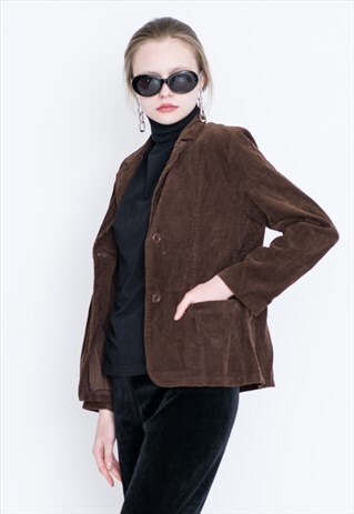 VINTAGE CORDUROY BROWN RETRO JACKET