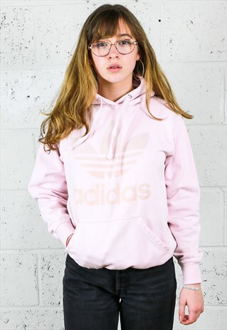 BABY PINK LARGE PRINT LOGO HOODIE