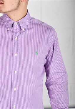 Vintage Polo Ralph Lauren Shirt Purple Long Sleeve Medium
