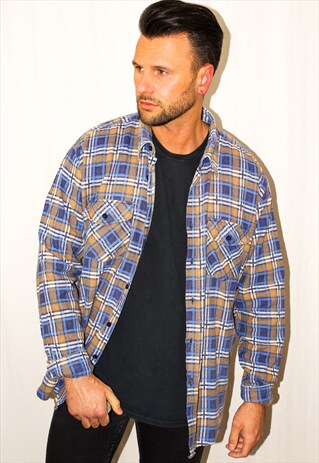 VINTAGE PLAID FLANNEL SHIRT
