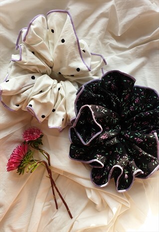 DEADSTOCK SCRUNCHIE HEADBAND TIE POLKA DOT & FLORAL PACK