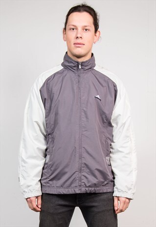 VINTAGE 90'S GREY ADIDAS TRACKSUIT JACKET