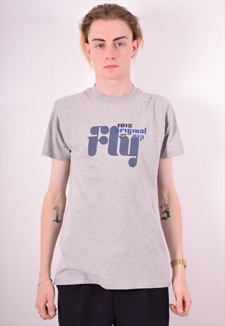 LEE MENS VINTAGE T-SHIRT TOP MEDIUM GREY 90S