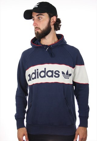 VINTAGE ADIDAS ORIGINALS BIG LOGO HOODIE SWEATSHIRT