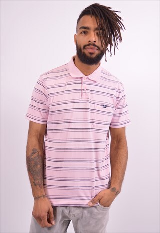 NIKE MENS VINTAGE POLO SHIRT LARGE PINK 90S