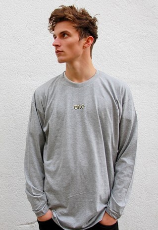 G&G UNISEX LONG SLEEVE MC GREY TEE