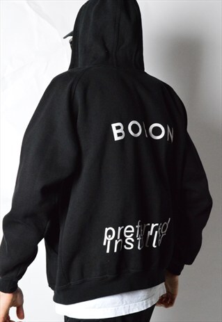 VINTAGE 90S BLACK BOLON HOODIE JACKET