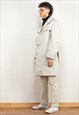 VINTAGE 80'S MEN MAC COAT IN BEIGE