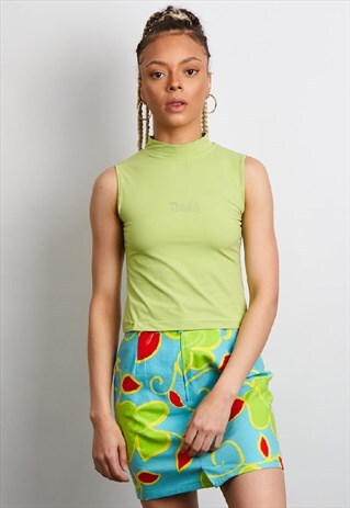 VINTAGE DOLCE & GABANNA LIME GREEN VEST TOP