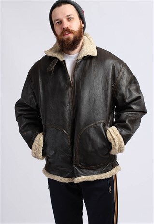 VINTAGE 90'S SHEARLING SHEEPSKIN COAT