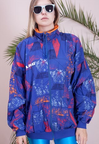 VINTAGE 90S ABSTRACT PATTERN WINDBREAKER BY BEST SET