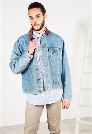 VINTAGE 80'S LEVI'S CONTRAST COLLAR JACKET/ S0074