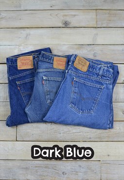 Vintage Levis 505 Straight Leg Jeans Dark Blue Various Sizes