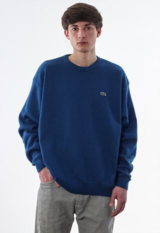 VINTAGE LACOSTE SWEATER 90S BLUE KNITTED