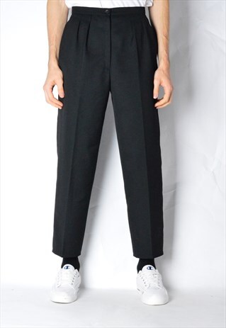 VINTAGE 90S UNISEX BLACK MINIMALIST PANTS