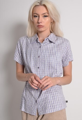 VINTAGE THE NORTH FACE CHECK SHIRT PURPLE